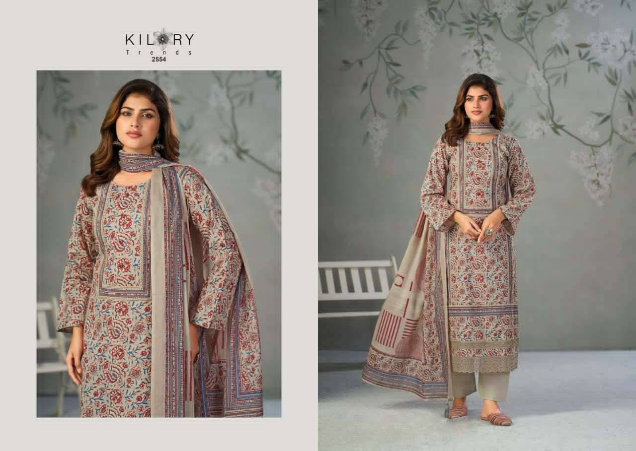 NAZRANA By KILORY TRENDS 2551 To 2556 Series Stylish Beautiful Colourful PURE LWAN COTTON Dresses At Wholesale Price